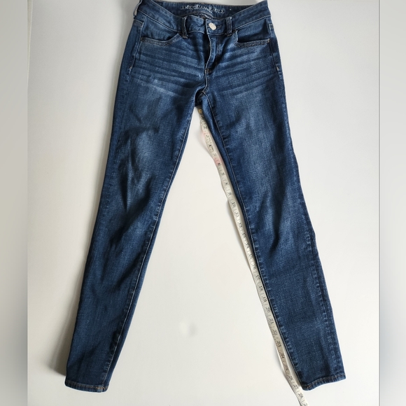 American Eagle AE women's Stretch Skinny blue jeans size 2 long - Picture 6 of 6